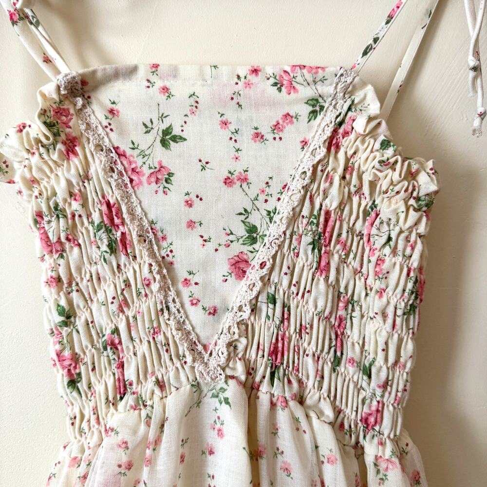 Smock Ruffle Floral Maxi Dress Size 7